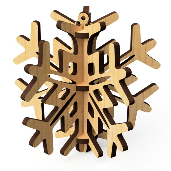Boule de Noël 3D en bois