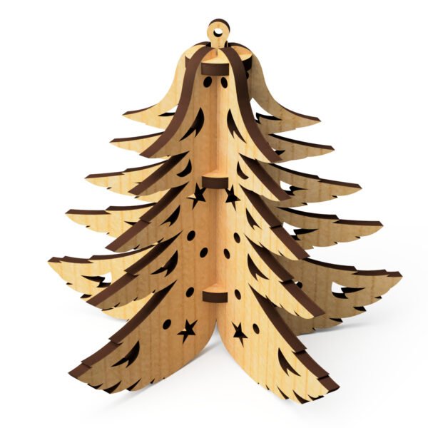 Boule de Noël 3D en bois