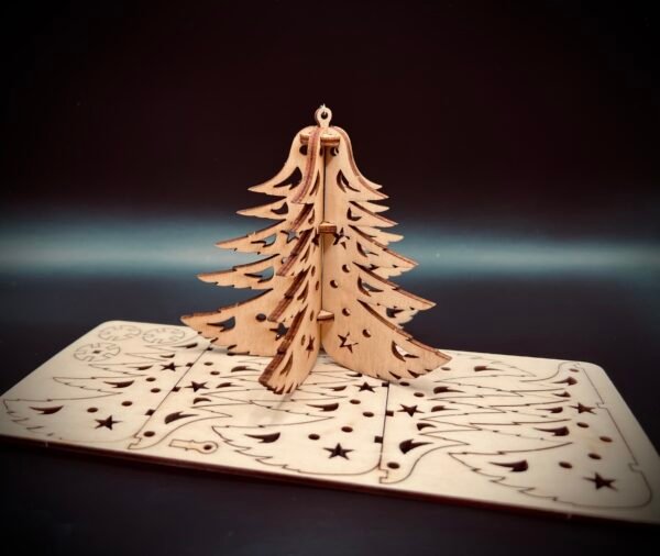 Boule de Noël 3D en bois
