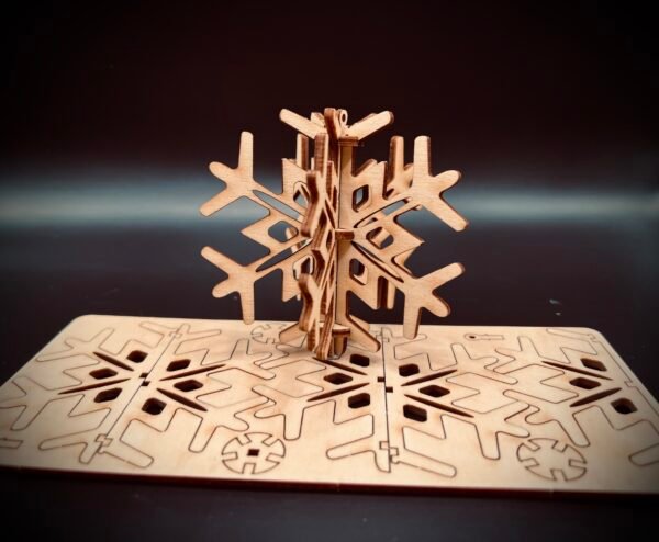 Boule de Noël 3D en bois